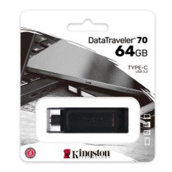 Kingston 64GB DataTraveler 70 USB-C 3.2 Gen 1 Pen Drive Memory Stick DT70/64GB