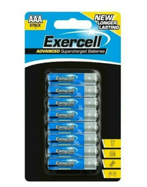 Exercell Advanced Supercharged 10 Pack AAA Batteries