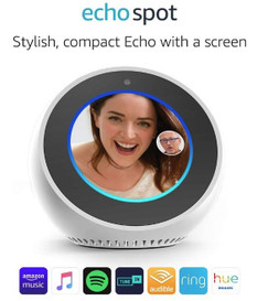 Amazon Echo Spot Smart Alarm Clock with Alexa White
