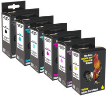 Recycled Epson T24XL High Capacity Ink Cartridge Multipack Black, Cyan, Magenta, Yellow, Light Cyan, Light Magenta - Elephant