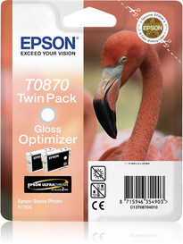 Epson T087 T087040 Gloss Optimizer Twin Pack Original Ink Cartridge