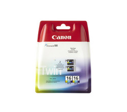 Canon BCI-16 2PK 9818A008 Colour Original Ink Cartridge