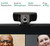 electriQ Full HD 1080p USB Plug & Play Webcam with Noise Cancelling Mic