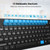 Victsing KM238 Wireless Multimedia Quiet Keyboard & Optical Mouse Set