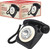 Benross Retro Classic Rotary Style Push Button Home Telephone - Black