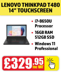 Buy Lenovo ThinkPad T480 14 Inch Touchscreen Intel i7 Laptop from Morgan Computers
