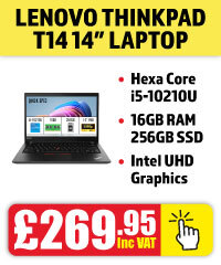 Buy Lenovo ThinkPad T14 Intel i5 10th Gen 14 Inch Laptop from Morgan Computers only £299.95!