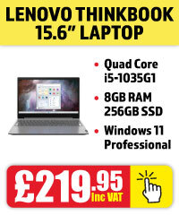 Lenovo ThinkBook V15-ILL Intel i5 10th Gen 15.6 Inch Laptop only £219.95