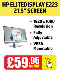 HP EliteDisplay E223 Full HD 21.5 Inch Screen only £59.95