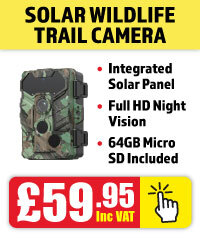 ShireStar Wildlife Trail Solar Powered Camera and 64GB Memory Card