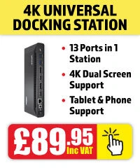 Wavlink 4K Universal Laptop Docking Station only £89.95