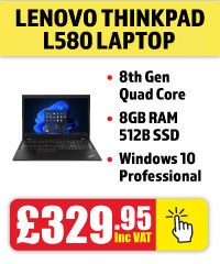 Buy Refurbished Lenovo ThinkPad L580 Intel i5 Windows 11 ready laptop from Morgan Computers