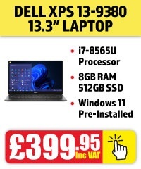 Buy refurbished touchscreen Dell XPS 13 13.3 inch intel i7 8th gen laptop from Morgan Computers