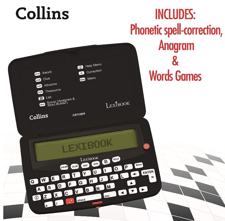 Lexibook Collins Bradford CR753EN Electronic Crossword Solver