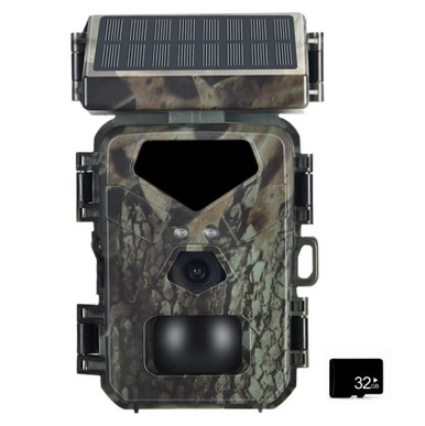 Solar Powered Night Vision Trail Camera Inc. 32GB Micro SD Card