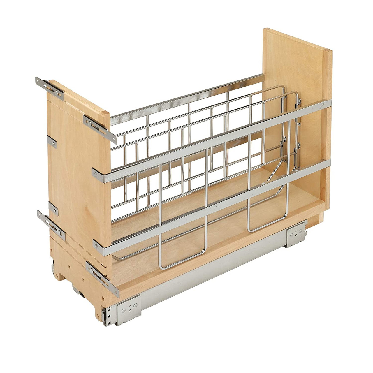 448BCBBSC5C - 5 Base Pull-out Organizer w/ Adjustable Shelves & Ball  Bearing Soft-Close Slides for 9 Full Height Base Cabinet - Natural Maple -  Express Kitchens
