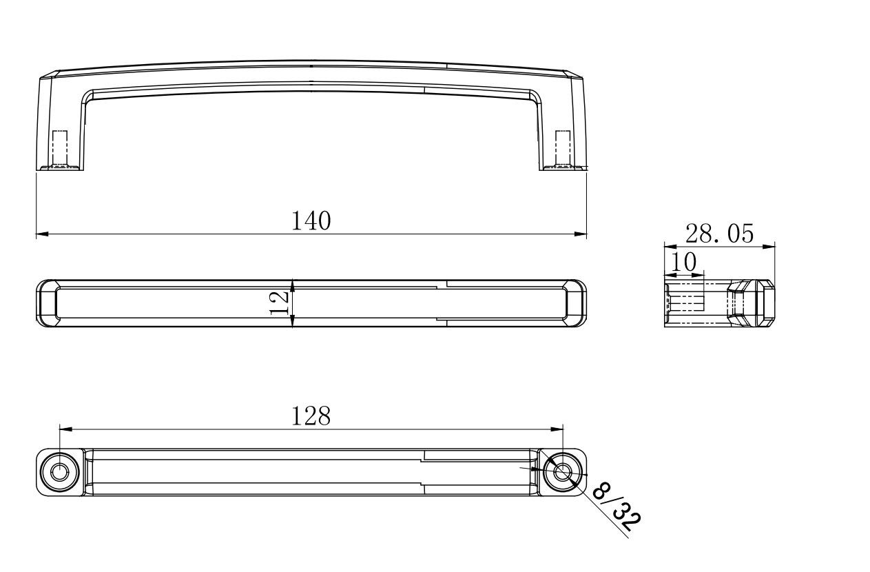 BP8189128900 - Modern Metal Pull - 8189 | Express Kitchens