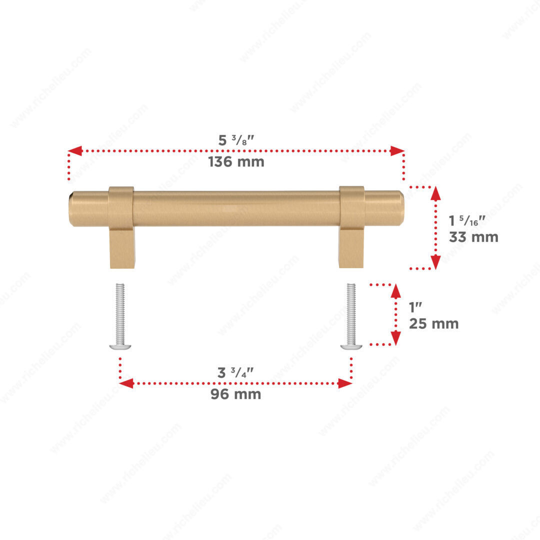 BP501696CHBRZ - Modern Metal Pull - 5016 | Express Kitchens