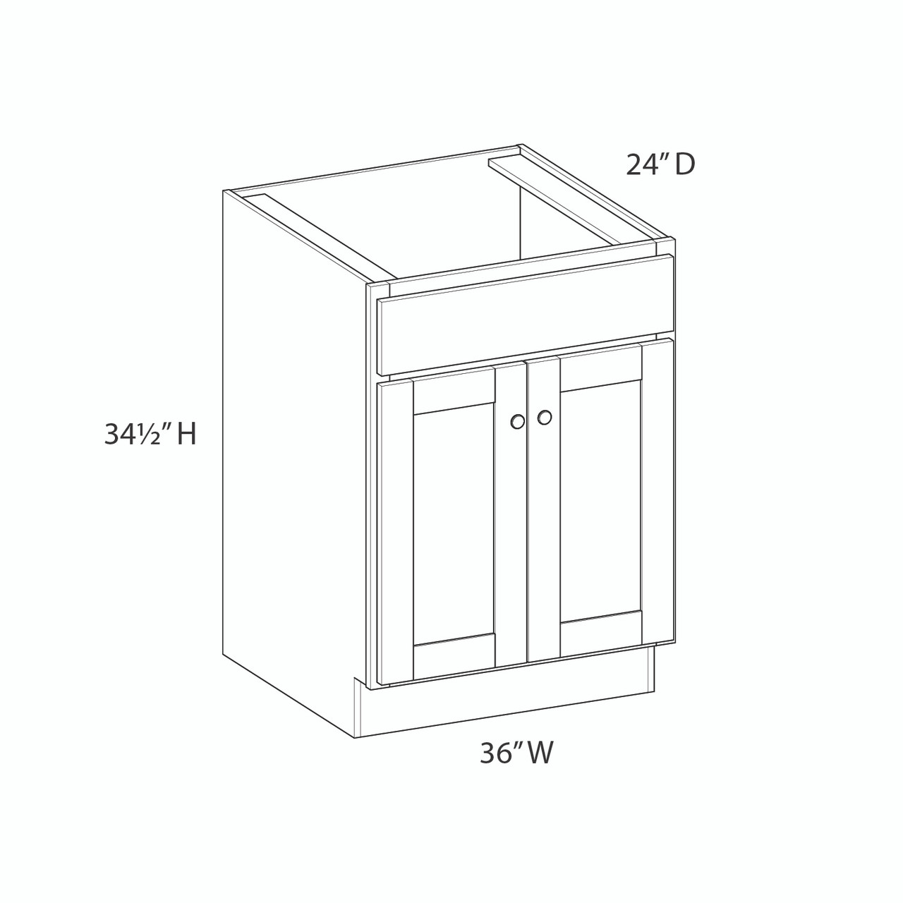 Rev-A-Shelf Sink Base Drip Tray Almond SBDT-3336-A-1