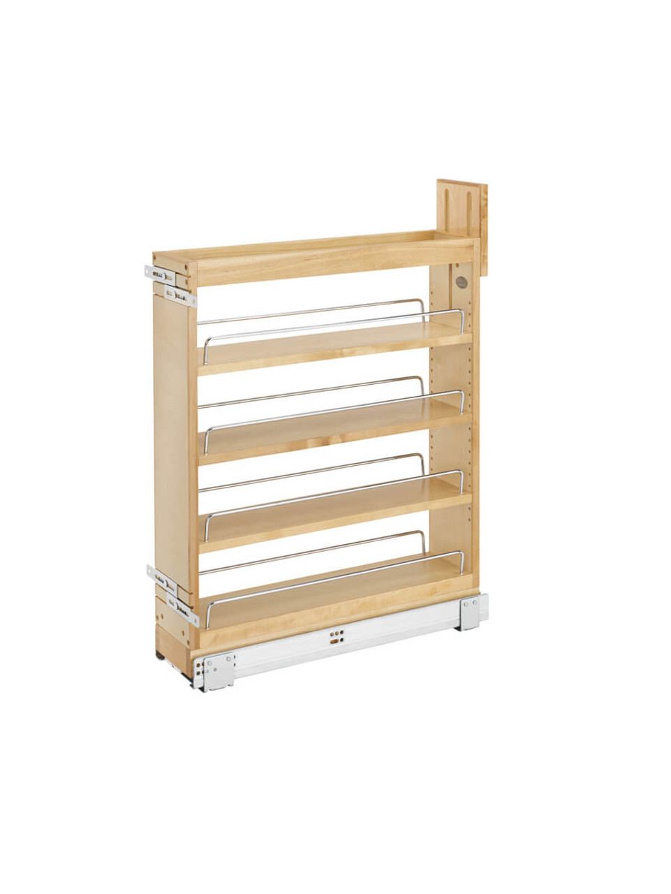 448BCBBSC5C - 5 Base Pull-out Organizer w/ Adjustable Shelves & Ball  Bearing Soft-Close Slides for 9 Full Height Base Cabinet - Natural Maple -  Express Kitchens