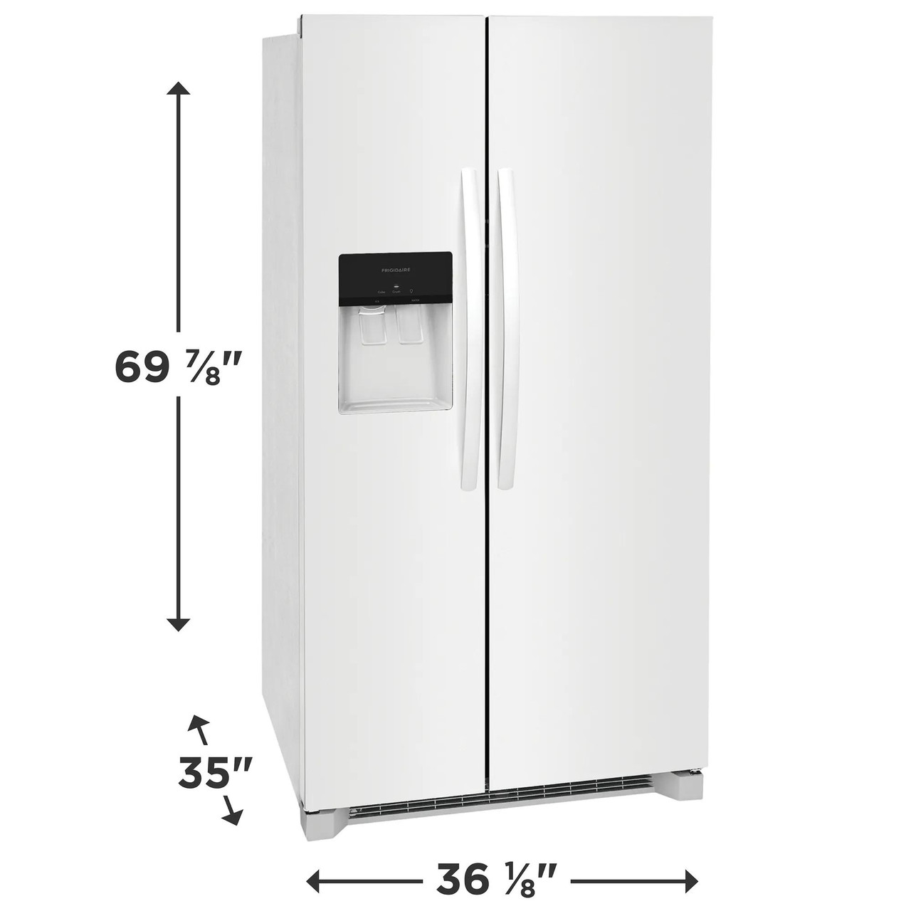 Frigidaire サイドバイサイド冷蔵庫 ホワイト FRSS2623AW - 3A-REFRIGERATORS-Frigidaire 25.6 Cu. Ft. 36