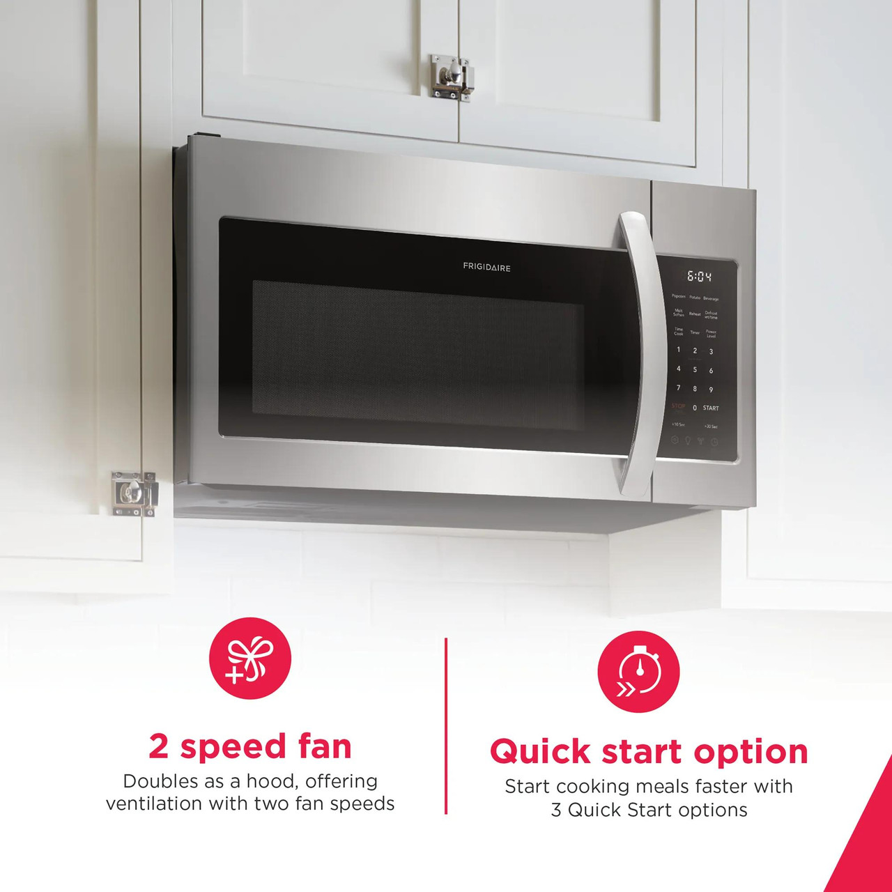 【美品】momose MFVK-STD/NJ (WHT-PG) FMOS1846BW - Frigidaire 1.8 Cu. Ft. Over-The-Range Microwave