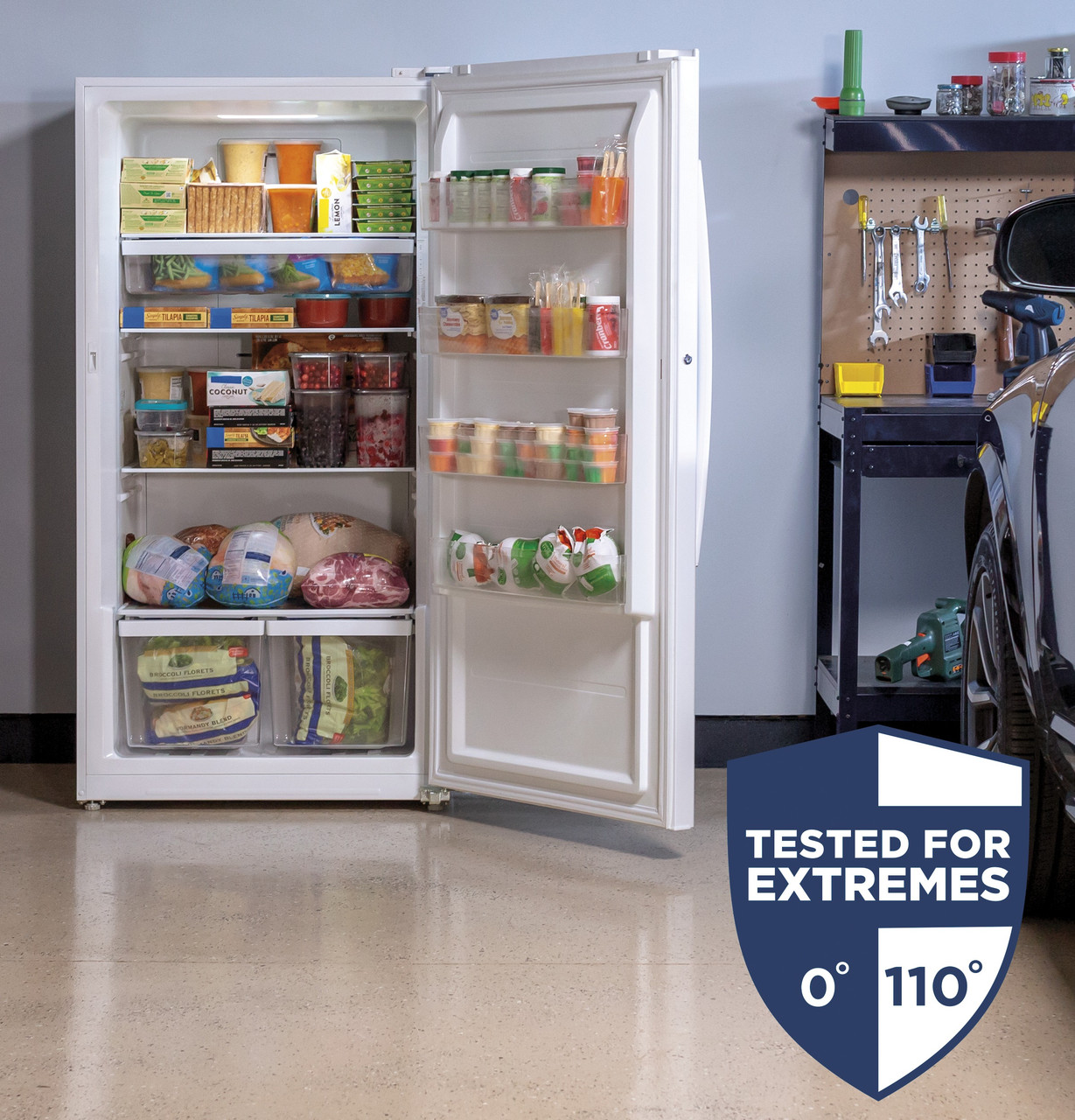 FUF17SMRWW - GE® 17.3 Cu. Ft. Frost-Free Garage Ready Upright