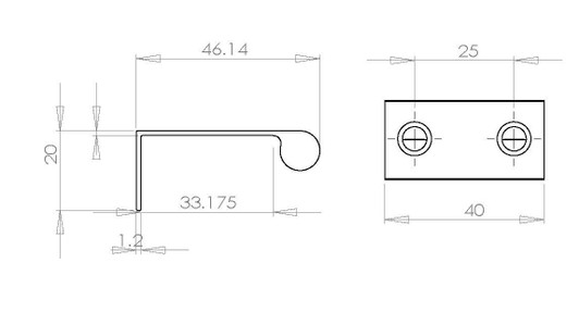 BP969625990 - Modern Aluminum Edge Pull - 9696 | Express Kitchens