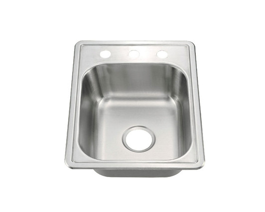 KST25228B-3 - 25X22X8 Drop-In Top Mount Stainless Steel Single