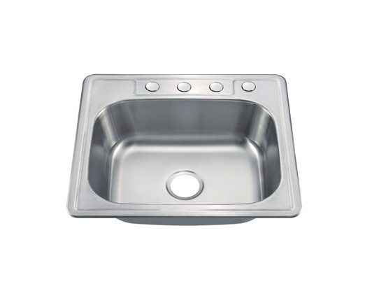 KST25228B-3 - 25X22X8 Drop-In Top Mount Stainless Steel Single