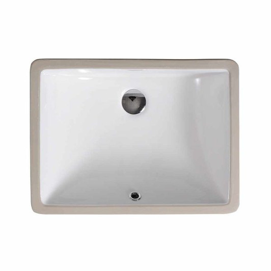 LVU1813W-1 - 18 X 13 Oval Undermount Ceramic Bathroom Sink With