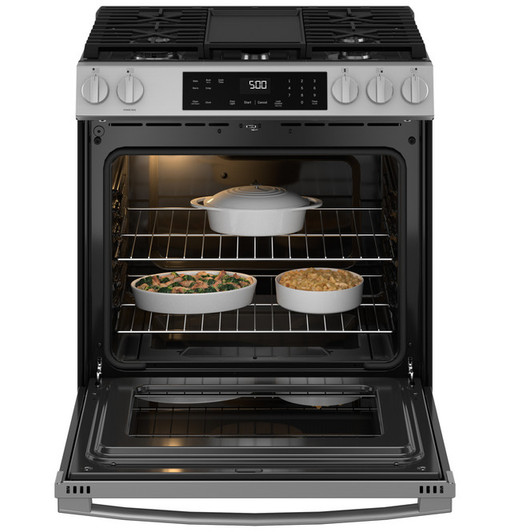 GGS500PVSS - GE 30&quot; Slide-In Front-Control Gas Range 5.30 cu ft with Crisp Mode (Stainless Steel)
