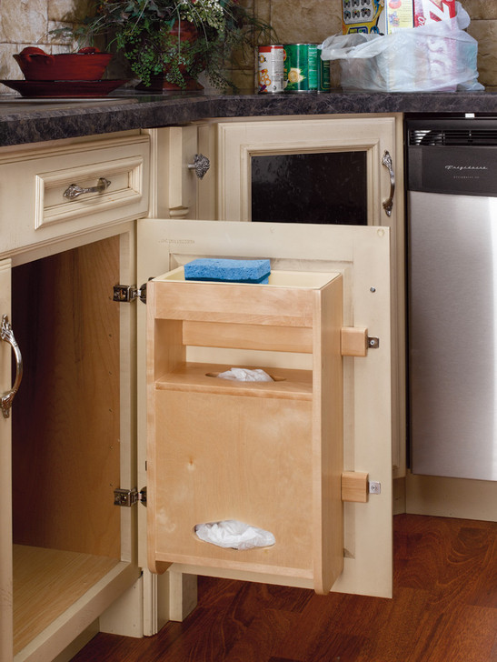 4SPBD-15 Undersink Plastic Bag Holder W/Alm Tray For 15