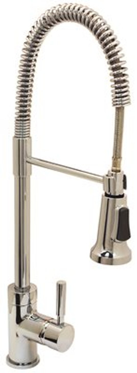 120333LF - ESSEN™ INDUSTRIAL STYLE KITCHEN FAUCET WITH PULL DOWN SPROUT AND SINGLE METAL LEVER HANDLE, CHROME, LEAD FREE