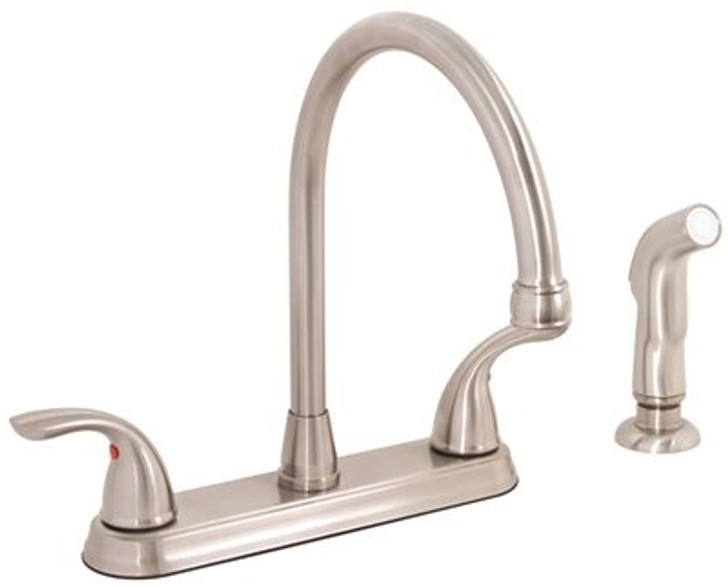 120448LF - WESTLAKE KITCHEN FAUCET HI ARC WITH SPRAY LEAD FREE BRUSHED NICKEL - NOT FOR USE IN GRANITE/QUARTZ COUNTERTOPS