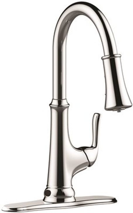 3558064 - PREMIER® CRESWELL™ SINGLE-HANDLE SENSOR PULL-DOWN KITCHEN FAUCET WITH LED LIGHT, CHROME