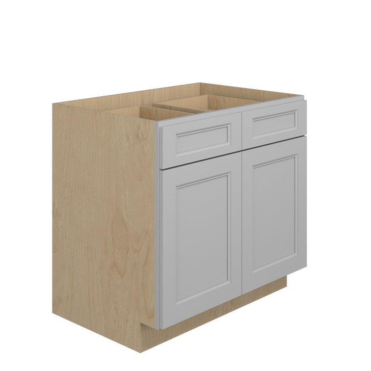 Edinburgh Ready to Assemble 36 in. W x 34.5 in. H x 24 in. D Plywood Base Cabinet w/(2) Roll-out Trays in Painted Stratus