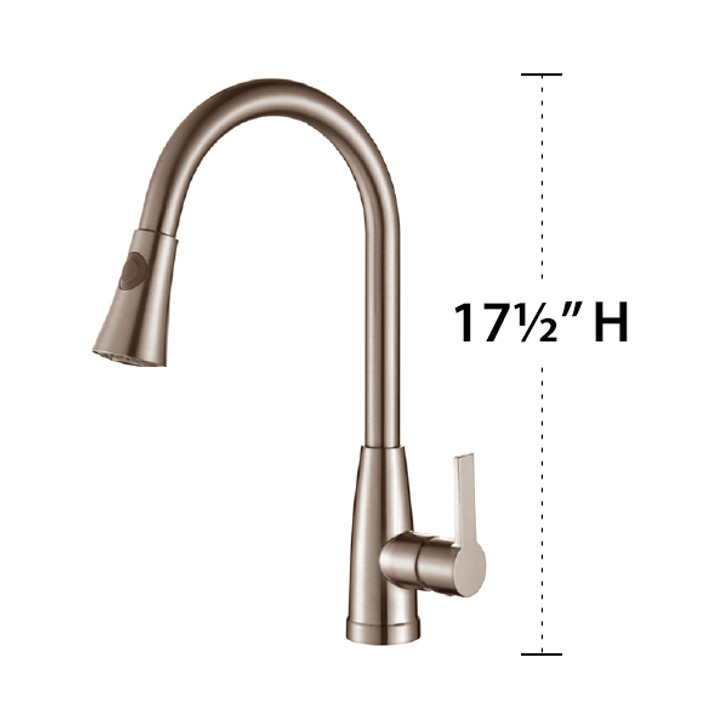 KFT200-BN St Paul Single Handle With Two Function Pull Down Sprayer Kitchen Faucet