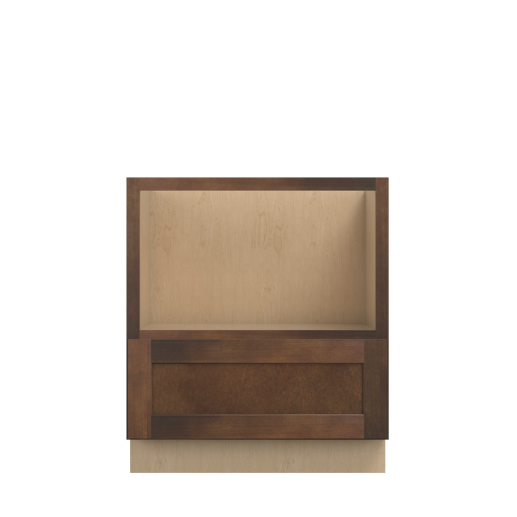 Naples Ready to Assemble 30 in. W x 34.5 in. H x 24 in. D Plywood Base Microwave Cabinet in Walnut