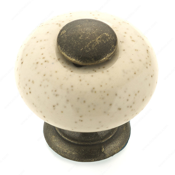 BP338089 Eclectic Metal And Ceramic Knob - 3380