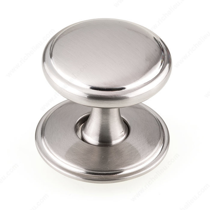 Metal Wardrobe Knob / Plate-Brushed Nickel-40Mm -8/32