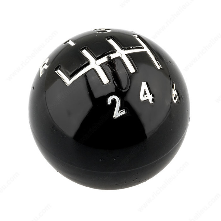 Plastic Knob (Car Shifter)-Black-37Mm-8/32