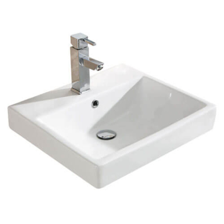 VEMA20W - FINE FIXTURES GLAMOUR 20" WHITE CHINA SINK