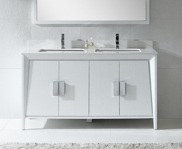 IL60MT-D - FINE FIXTURES IMPERIAL II 60" WHITE DOUBLE QUARTZ SINK