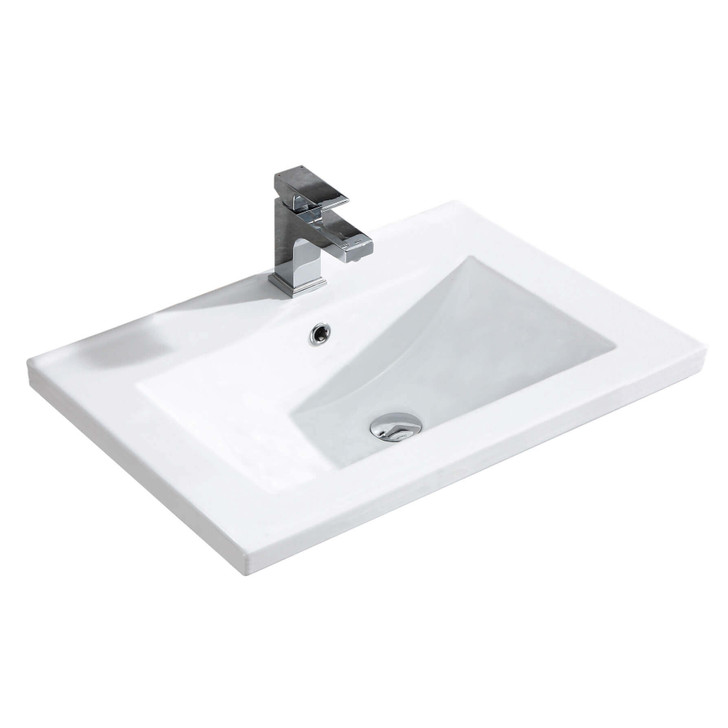 VE2418W-T - FINE FIXTURES IMPERIAL II 24" WHITE THICK TOP CHINA SINK
