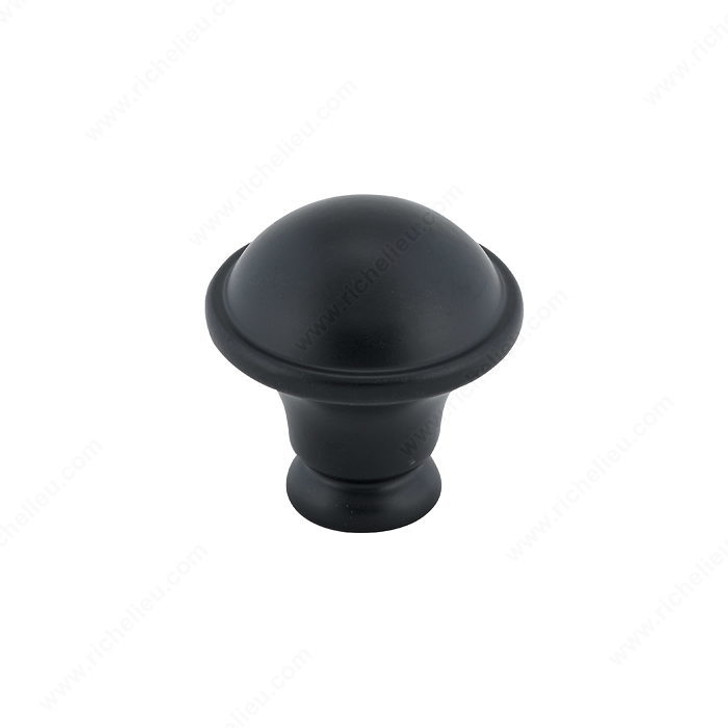 BP872900 Traditional Metal Knob - 872R -Matte Black