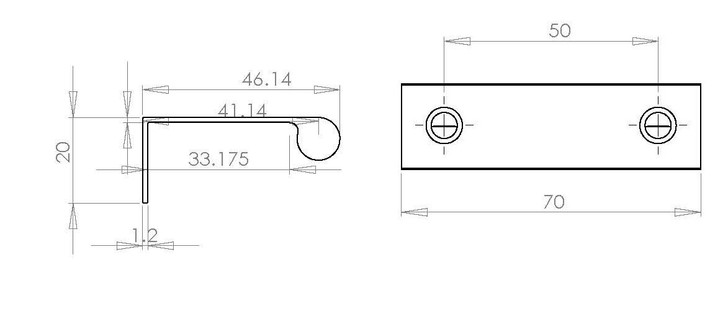 BP969650990 - Modern Aluminum Edge Pull - 9696 | Express Kitchens