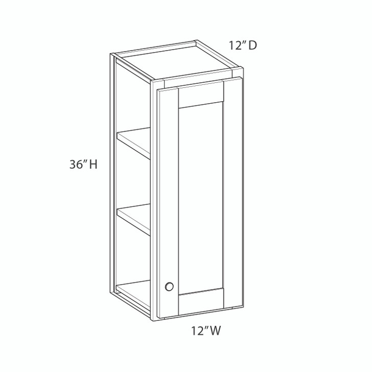 Beacon Hill Ready to Assemble 12 in. W x 36 in. H x 12 in. D Plywood Wall Cabinet in Painted White