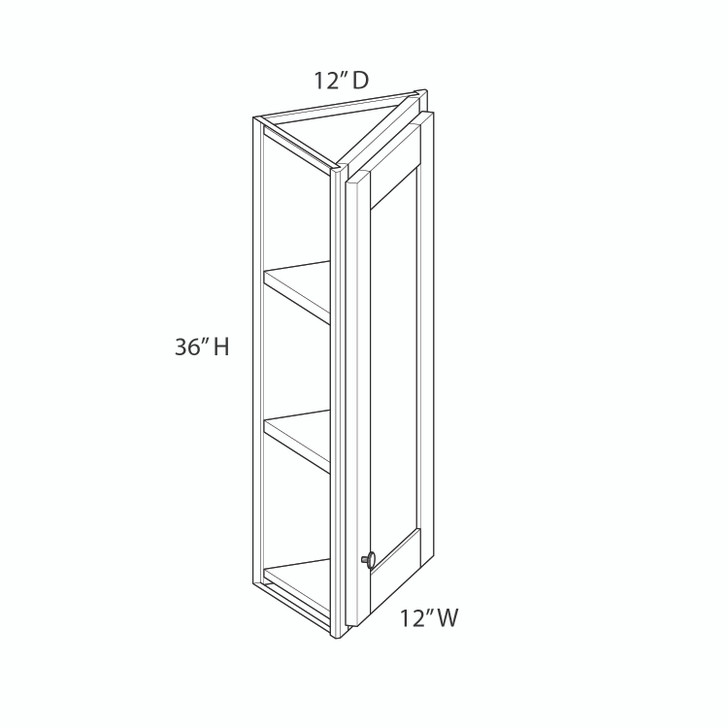 Beacon Hill Ready to Assemble 12 in. W x 36 in. H x 12 in. D Plywood Wall End Cabinet in Painted White