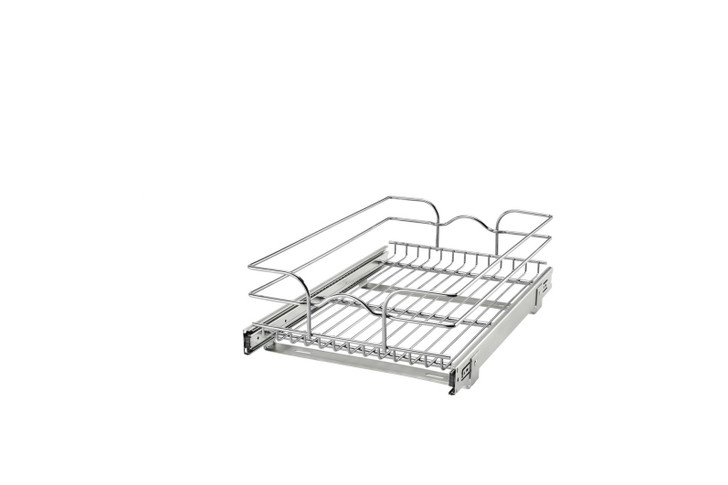 5WB1-1522CR-1 15" W X 22" D Single Tier Basket For Base Organizer-Steel-Chrome